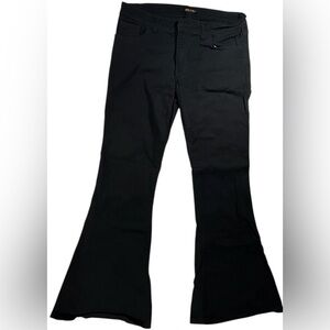 Run & Fly Black Bell Bottom Jeans Black Sz34/16